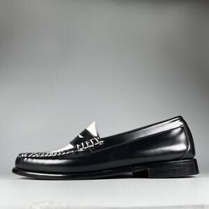 G.H. Bass Weejuns Whitney Women’s Size 8 M Black White Slip On Penny Loafers NEW